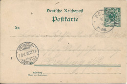 GERMANY. POSTAL STATIONERY TO FREIBURG. 1898 - Postcards