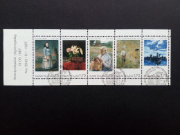 FINNLAND H-BLATT 19 (MI-NR. 1023-1027) GESTEMPELT(USED) MUSEUM 1987 GEMÄLDE - Used Stamps