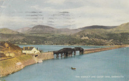 B94.Vintage Postcard.Viaduct And Cader Idris,Barmouth. - Merionethshire