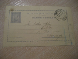 PORTO 1894 To Drammen Norway Cancel Folded UPU Carte Postale Postal Stationery Card PORTUGAL - Covers & Documents
