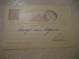 LISBOA 1893 Cancel Slight Folded Bilhete Postal Stationery Card PORTUGAL - Briefe U. Dokumente