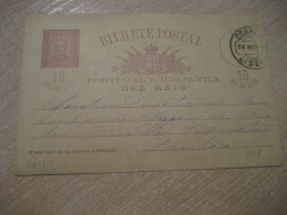 LISBOA 1892 ? Cancel Bilhete Postal Stationery Card PORTUGAL - Covers & Documents