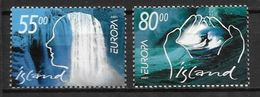 Islande 2001 N°914/915 Neufs** Europa L'eau - Neufs