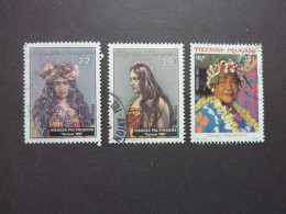 POLYNESIE FRANCAISE, Années 1985-87, VISAGES POLYNESIENS , YT N° 230 Et 231 + 274, Oblitérés - Usati