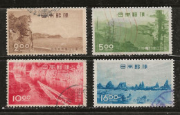 Japon 1949 N° Y&T : 412 à 415. Obl. - Gebruikt