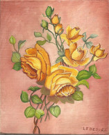 Art & Antiquités > Les 3 Roses Huile Sur Toile De Bernard Le Béguec - Oils