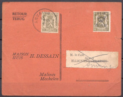 RARE ! Imprimé De Malines Au Curé De ANVAING  - Druart ( + Cachet ANVAING 1946 ) - Preo Déplacé V 548 - Typografisch 1936-51 (Klein Staatswapen)