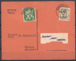 RARE ! Imprimé De Malines Au Curé De OMEZEE ROMEDENNE - Hermand  ( + Cachet ROMEDENNE 1946 ) - Preo Déplacé V 548 - Typografisch 1936-51 (Klein Staatswapen)