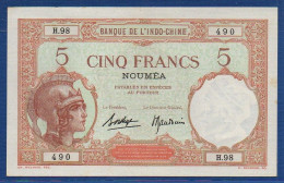 NEW CALEDONIA - Nouméa  - P.36b2 – 5 Francs 1926 AU, S/n H.98 490 - Nouvelle-Calédonie 1873-1985