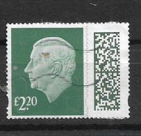 GB 2023 KC Lll MACHIN DEFINITIVE SECURITY BARCODE £2.20 - Used Stamps