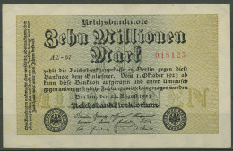 Dt. Reich 10 Millionen Mark 1923, DEU-118g FZ AΣ, Leicht Gebraucht (K1230) - 10 Miljoen Mark