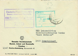 DDR Brief ZKD 1965 Deutsche Handelszentrale Gummi Asbest Potsdam Babelsberg - Service Central De Courrier