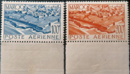 R2253/711 - COLONIES FRANÇAISES - 1947 - MAROC - POSTE AERIENNE - N°63 Et 64 NEUFS** BdF - Poste Aérienne