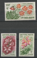 SAINT PIERRE ET MIQUELON - FLOWERS -  FLEURS - Yv #362 + Yv #363 + Yv #PA27 - (**/MNH) - 1962 - Neufs