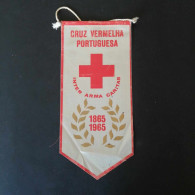 Portugal Cruz Vermelha Portuguesa Bandeirola 1965 Croix-Rouge Fanion Red Cross Pennant - Rotes Kreuz