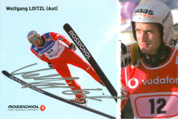 4) Autogramm AK Skispringer Wolfgang Loitzl Neuhofen Bad Mitterndorf Ischl ÖSV Österreich Olympiasieger Salzkammergut - Authographs
