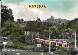 Piemonte-torino Superga Saluti Dal Colle Di Superga La Tranvia Veduta Treno In Transito - Transportmiddelen