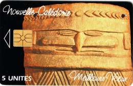 NOUVELLE CALEDONIE NEW CALEDONIA Telecarte Phonecard  NC20 5000 Ex. Meilleurs Voeux Sculpture Chambranle UT B - New Caledonia