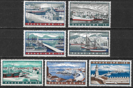 GREECE 1958 Ports Complete MNH Set  Vl. A 73 / 79 (H 74 / 80) - Nuevos