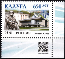 RUSSIA 2021-47 Architecture Space Monument. Kaluga Town - 650. QR CORNER, MNH - Russie & URSS