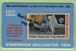 New Zealand - Private Overprint - 1994 Stampshow, Wellington - $5 Man On The Moon - Mint - NZ-CO-31 - New Zealand