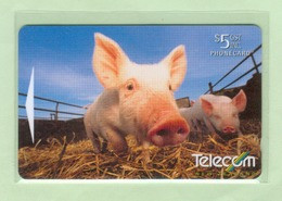 New Zealand - 1998 Farmyard Friends - $5 Pig - NZ-G-182 - Very Fine Used - New Zealand