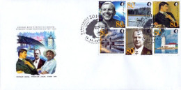 Russia 2019 First Set Of 6 Stamps In Block Gagarin Lighthouse Europa Birds Bridge Art Writer FDC - FDC