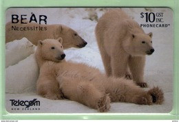 New Zealand - Chipcards - 2002 The Bear Necessities - $10 Polar Bears - VFU - Card 089 - New Zealand