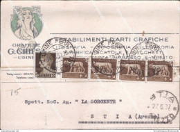 Bl692 Cartolina Commerciale Udine Citta' Fabbrica Scatole 1937 - Udine