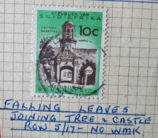 RSA 1960S 10c CASTLE WITH VARIETY FALLING LEAVES ROW 5/17 USED - Gebruikt