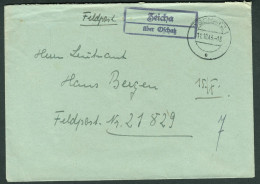 ZEICHA über OSCHATZ 1944 Sauberer LANDPOSTSTEMPEL Blau Auf FELDPOST Bedarfsbrief > FP-# 21829 - Feldpost 2e Guerre Mondiale