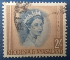 RHODESIA &NYASALAND 2s QII SACC# 12 USED - Rhodesia & Nyasaland (1954-1963)