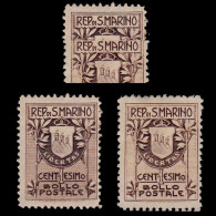 SAN MARINO.1905.1c.Type 1- Type 2.Scott 78-78a.MNG. - Unused Stamps