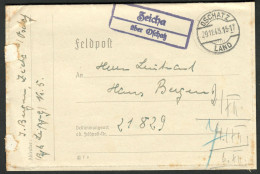 ZEICHA über OSCHATZ 1944 Sauberer LANDPOSTSTEMPEL Blau Auf FELDPOST Bedarfsbrief > FP-# 21829 - Feldpost 2e Guerre Mondiale