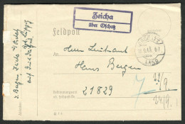 ZEICHA über OSCHATZ 1944 Sauberer LANDPOSTSTEMPEL Blau Auf FELDPOST Bedarfsbrief > FP-# 21829 - Feldpost World War II