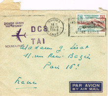 NOUVELLE CALEDONIE NEW CALEDONIA FFC PREMIER VOL Pliaison Jetliner Noumea Paris France 22/09/1960 Us Commercial Courant - Cartas & Documentos