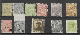 Monaco - Selt./überwiegend Postfr. FM-Werte Aus 1891/1924 - Aus Michel 11 Und 78! - Unused Stamps