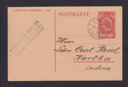 1929 - 25 Rp. Ganzsache (P 3) Ab Vaduz Nach Sachsen - Lettres & Documents