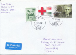 Hungary Cover Sent To Denmark 24-9-2007 Topic Stamps Incl. Red Cross - Storia Postale