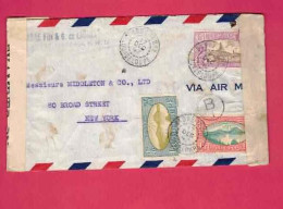 Lettre De 1942 Pour Les USA EUAN -YT N° 106, 112 Et 121 - Covers & Documents