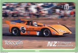 New Zealand - Chipcards - 2002 NZ Transport Innovations - $10 McLaren Racing Car - VFU - Card 084 - Nouvelle-Zélande