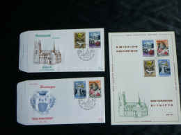 1968 FDC's (geraardsbergen) & 1448 /1451 FDC Philacard (Wervik) : " Historische / Historique Serie "  " - 1961-1970