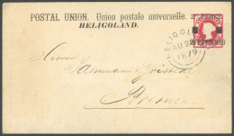 HELGOLAND U 2I BRIEF, 1879, 20 Pf. Auf 10 Pf. Rot, Pfennig In Gleichmäßigen Typen, Auf Brief Nach Bremen, Feinst - Héligoland