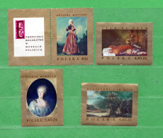 (N) POLONIA **- 1967 - PEINTURES. Yert. 1661-1665-1666-1667.  MNH**. Come Scansione. - Ungebraucht