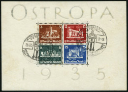 Dt. Reich Bl. 3 O, 1935, Block OSTROPA, Ersttags-Sonderstempel, Feinst (leichte Randmängel), Mi. 1100.- - Blocs