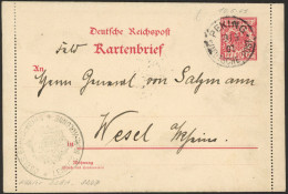 DP CHINA PEKING, 10.5.01, Auf 10 Pf. DR-Kartenbrief (innen Unbeschriftet), Briefstempel Leichte Mun-Kolonne, Rückseitige - Chine (bureaux)