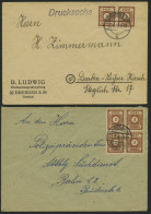 OST-SACHSEN 56a BRIEF, 1946, 3 Pf. Lebhaftorangebraun, 3 Briefe Mit Mehrfachfrankaturen (Paar, Viererblock Und Achterblo - Other & Unclassified