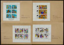 LOTS KBBrief , Aus 1972-75, 4 Verschiedene Kleinbogen, Aus Mi. Nr. 1801-2098, Je Auf FDC, Feinst/Pracht - Autres & Non Classés