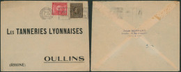 Olympiade - N°180 (pli Accordéon) + N°181 Sur Lettre Obl Mécanique "Bruxelles" + Flamme Olympiade > Oullins (France) - Covers & Documents