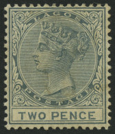 LAGOS 14 , 1884, 2 P. Graublau, Wz. CA Einfach, Falzreste, Pracht, Mi. 95.- - Autres & Non Classés